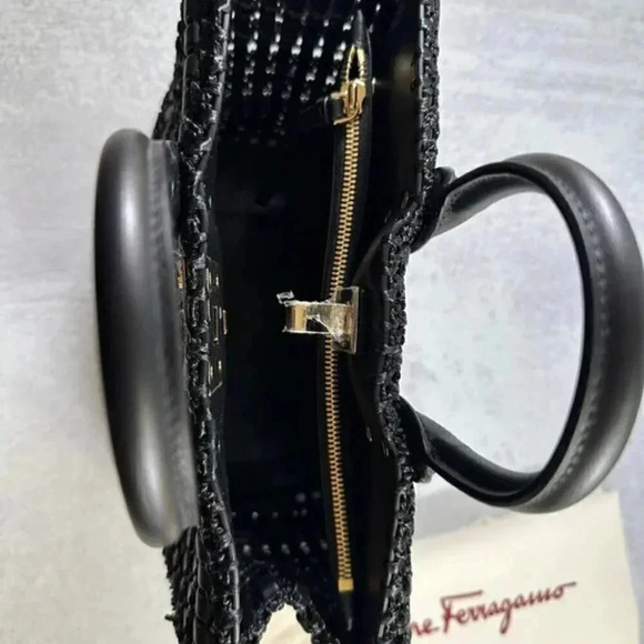 Ferragamo Studio Woven Leather Box Bag - Picture 4 of 5